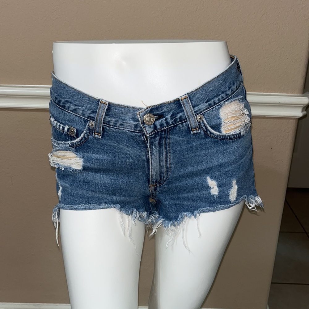 rag & bone distressed shorts, sz 24